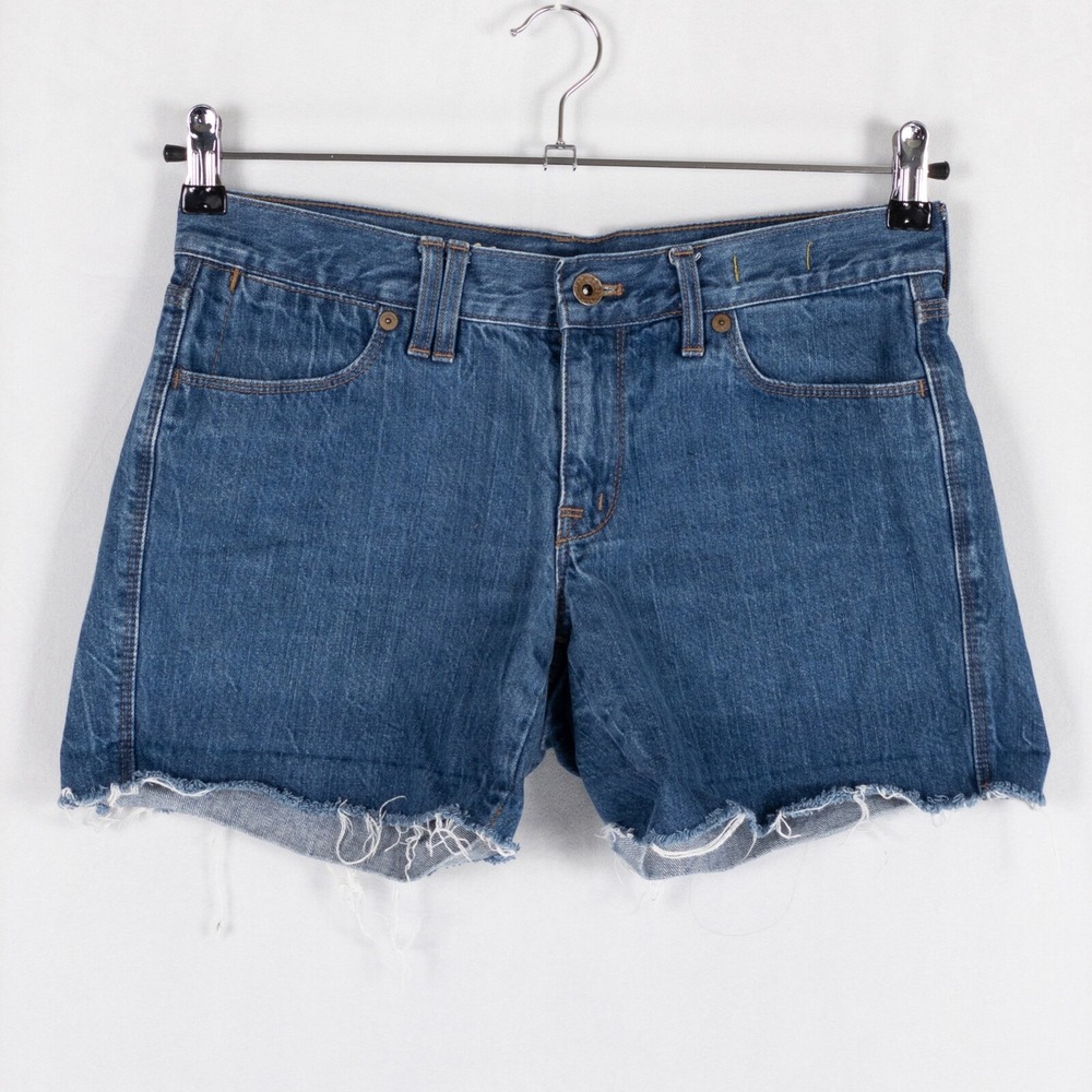 Madewell Shorts Womens Sz 27 Blue Denim Jean Medium Wash 100% Cotton Cut Offs